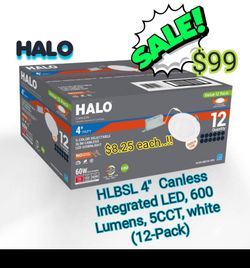 HALO - HLBSL 4 in. Canless Integrated LED, 600 Lumens, 5CCT, White (12-Pack)
HALO - HLBSL 4 in. Canless Integrated LED, 600 Lumens, 5CCT, White (12-Pa