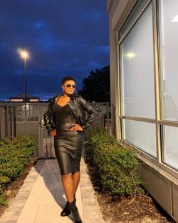 Black Faux Leather Skirt 