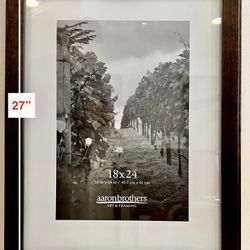 🖼️ BRAND NEW - Aaron Brothers 21x27 Solid Wood Picture Frame w/ Hanging Hardware (make me an offer)