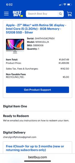 Brand new in box 27” Apple iMac