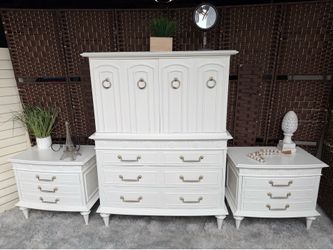 Dresser tall $177 nightstand set $95 Check out my posts; I have more.