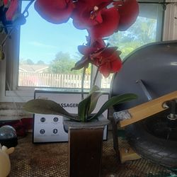 Fake flowers with pot