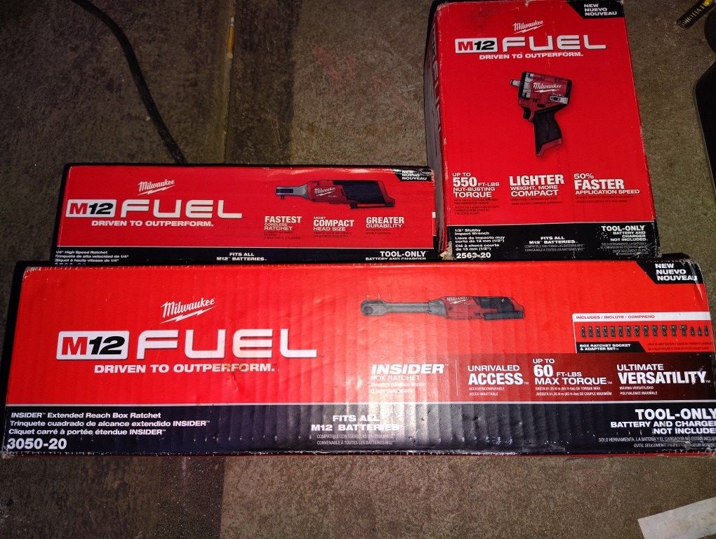 Milwaukee Fuel 3 Tool Mechanic Bundle 