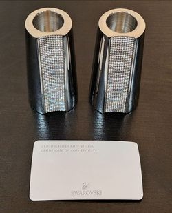 SWAROVSKI AMBIRAY CANDLEHOLDERS - SET OF 2 - AUTHENTIC
