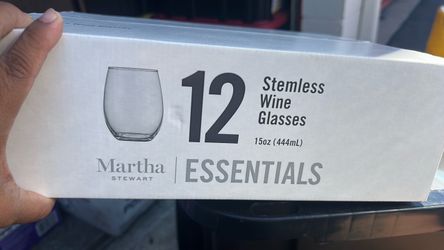 Martha steward stemless wine glasses