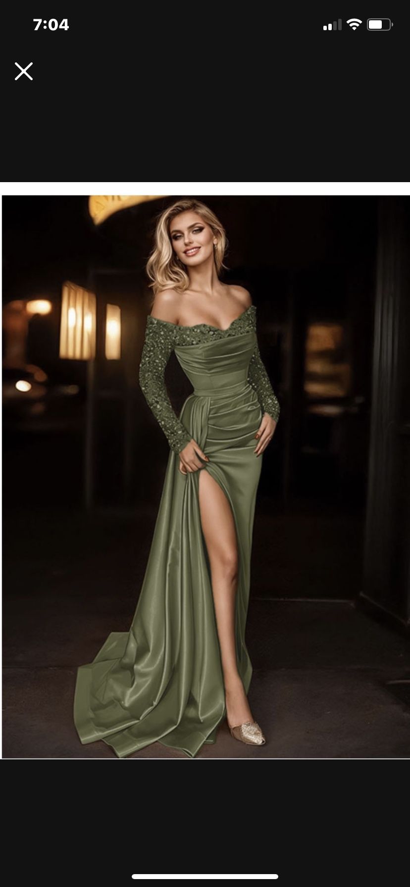 Formal Dress/ Prom Dress / Off The Shoulder Long Dress