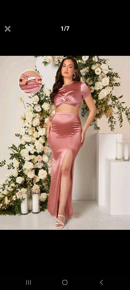 Formal Maternity Top And Skirt