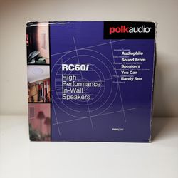Polk Audio RC60i Pair 6.5" 2 way In Ceiling Round Speakers 2 Pack | ONE PAIR