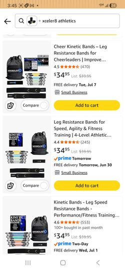 Leg Resistance Bands for Speed, Agility & Fitness Training I 4-Level Athletic
AMAZON PICTURE IS SIMILAR