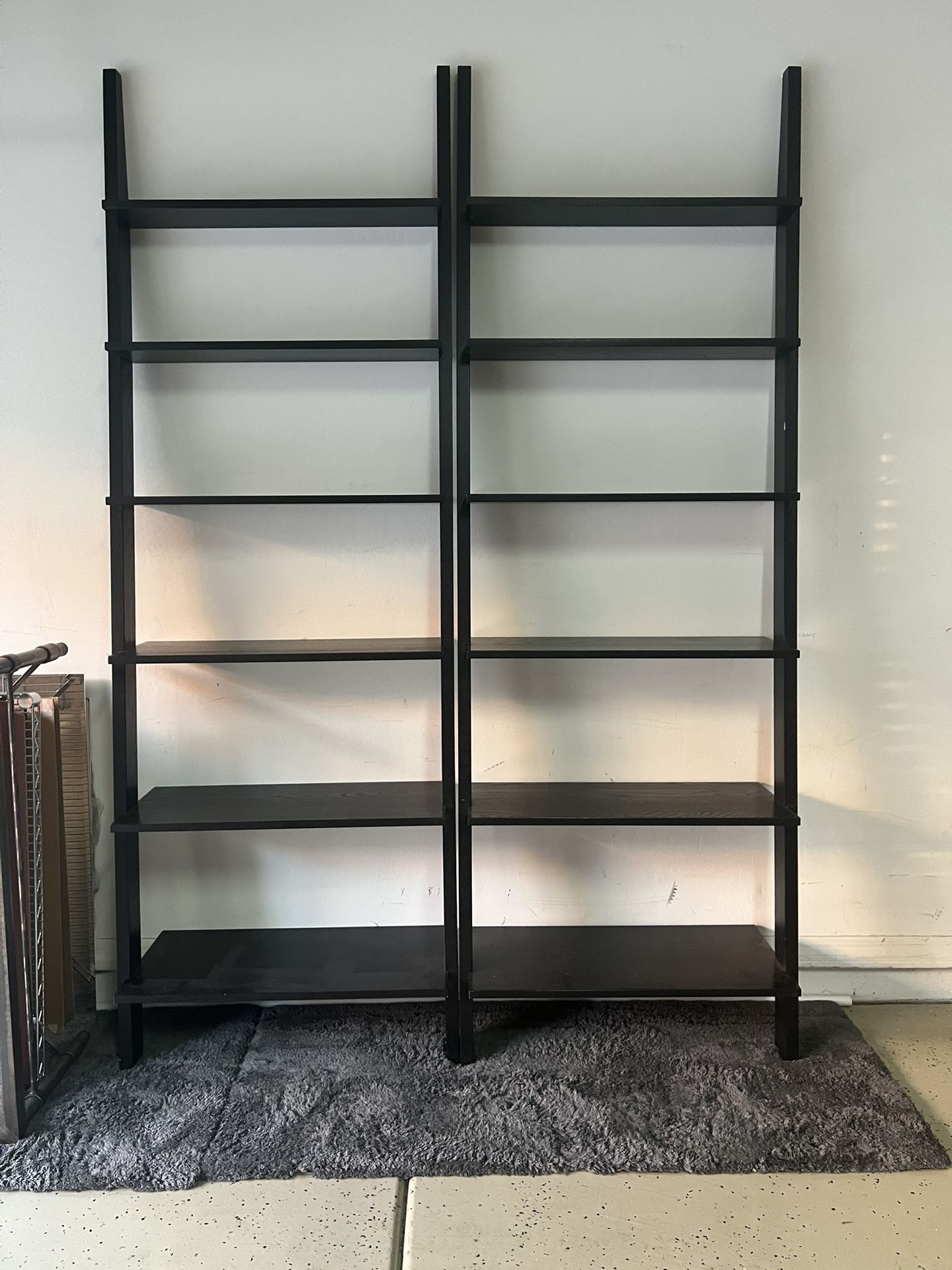 Bookshelves. 4 Solid Wood Black
