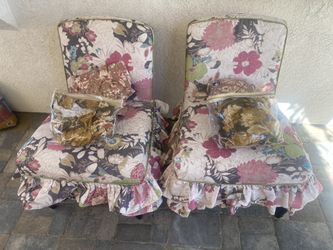 Slipper Chairs with 2 extra slip covers each Pier 1 Imports