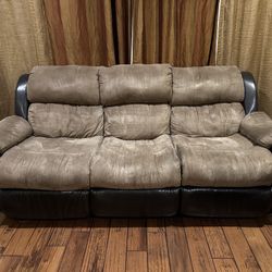Recliner sofa and loveseat - $200