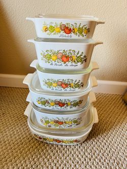6 Corning Ware Casserole Dishes