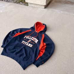 Y2K Badger Sport Vintage Cal State Fullerton Titans Hoodie Men’s Medium