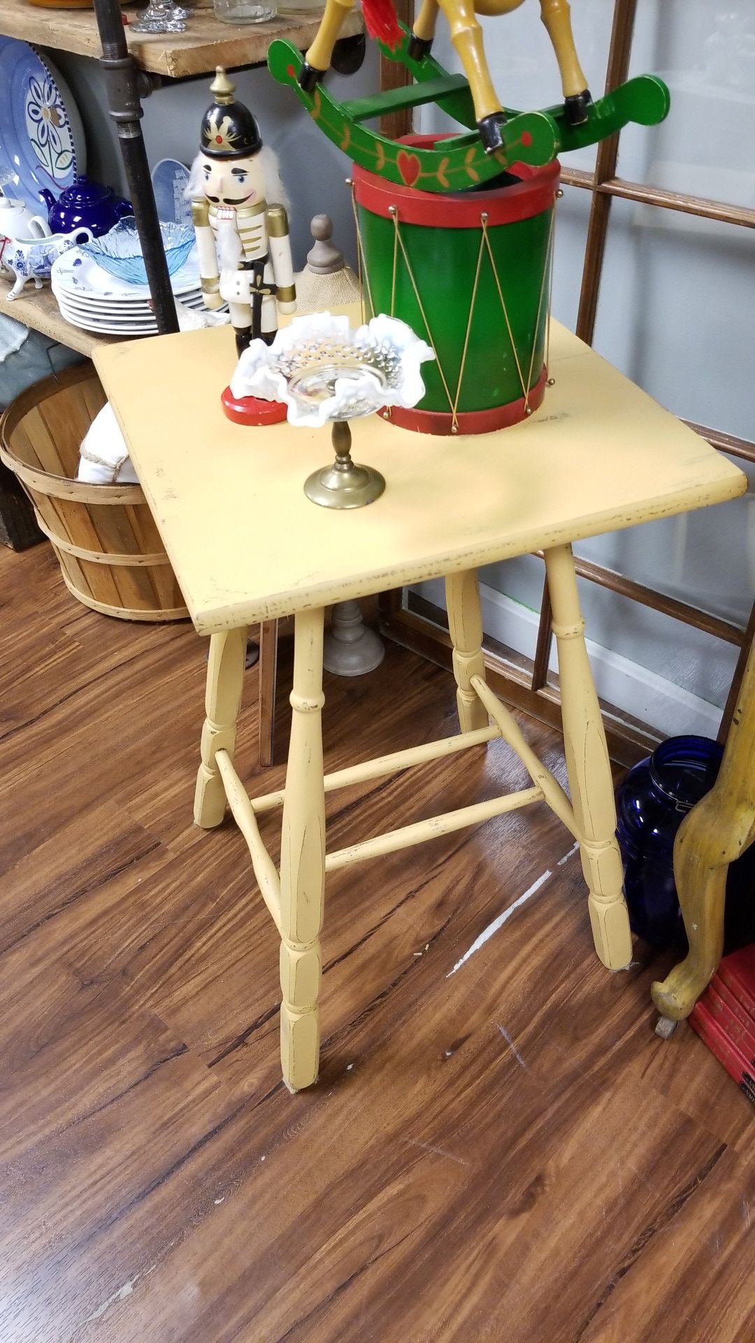Refinished Antique Accent Table Plant Stand