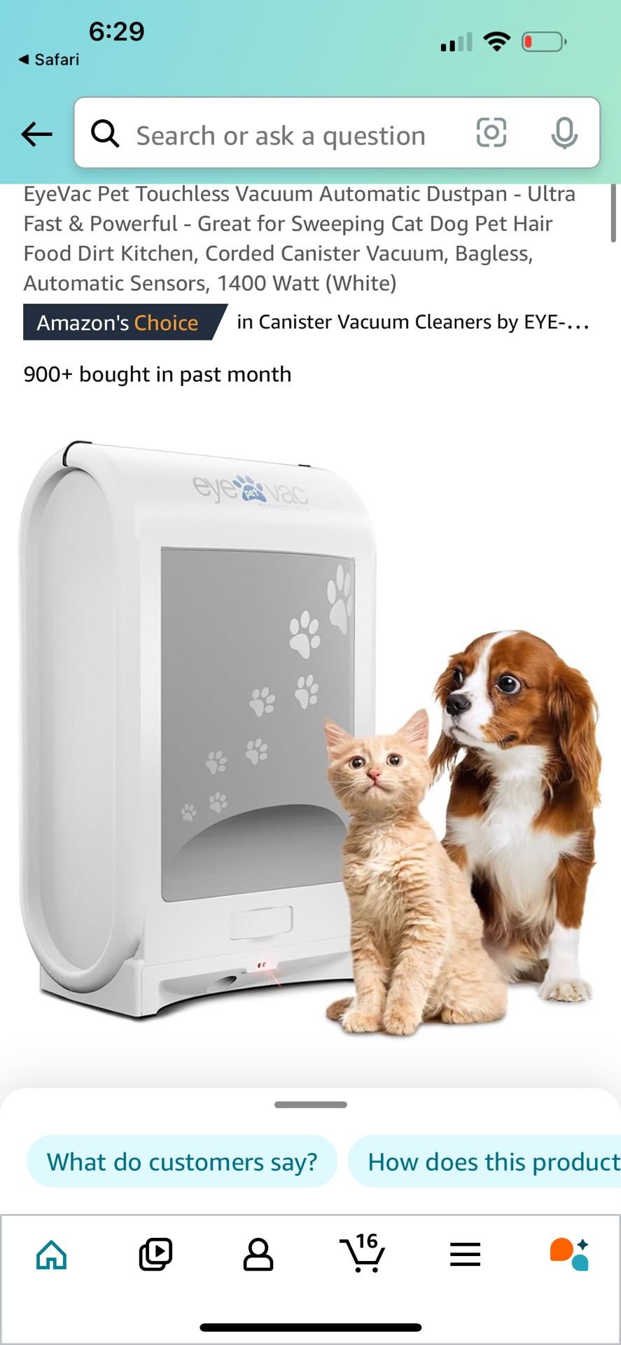 PET Eye Vac automatic Vacuum 