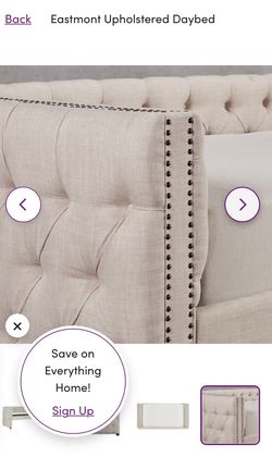 Birch Lane Upholstered Beige Daybed With Trundle for Sale in