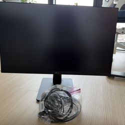 LG 24” LED Monitor with Adjustable Stand + Cables