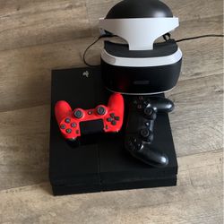 Playstation 4 With Ps4, Vr And Several Games