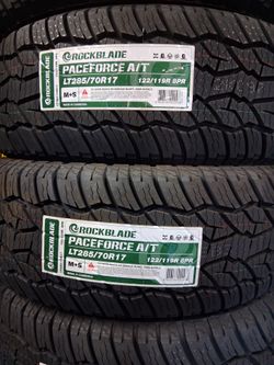 285-70-17 !!! ROCKBLADE A/T LT !!! $580 LAS 4 LLANTAS MONTADAS Y BALANCEO INCLUIDO 👌