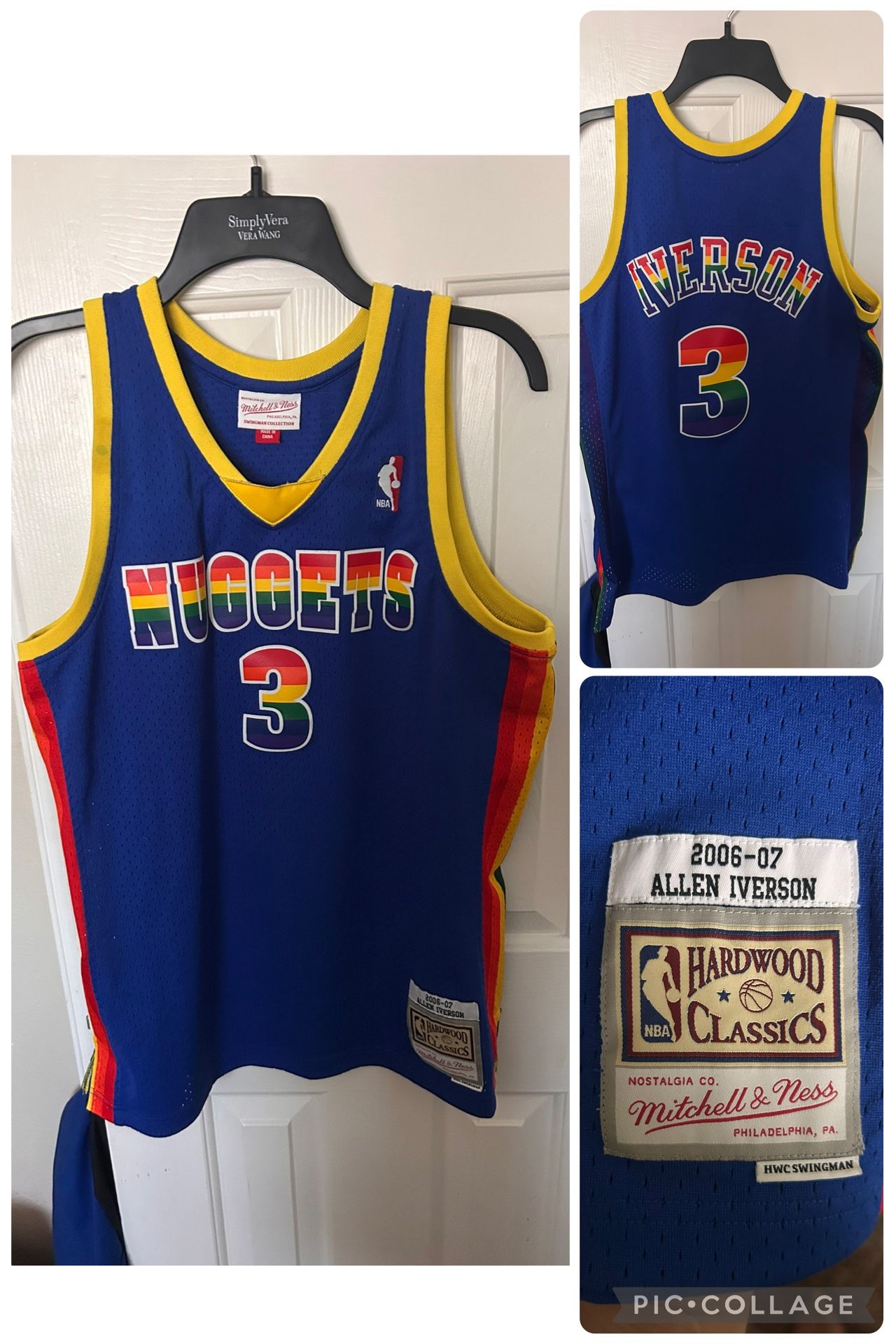 Allen Iverson Mitchell And Ness Throwback Size Medium