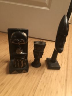 Ghana Little Statues Decoration  Real Wood 