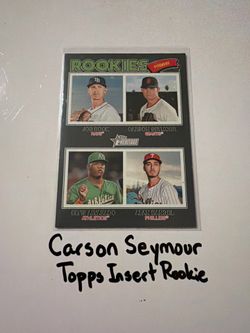 Carson Seymour San Francisco Giants Pitcher Topps Short Print Insert Rookie Card.