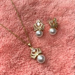 Stainless Steel Necklace And Earrings Set