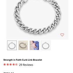Strength in Faith Curb Link Bracelet