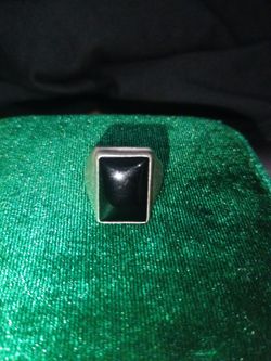 Vintage Sterling Silver Men's Black Onyx Ring