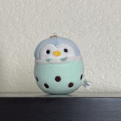 Takashoji penguin boba plushie keychain 3in