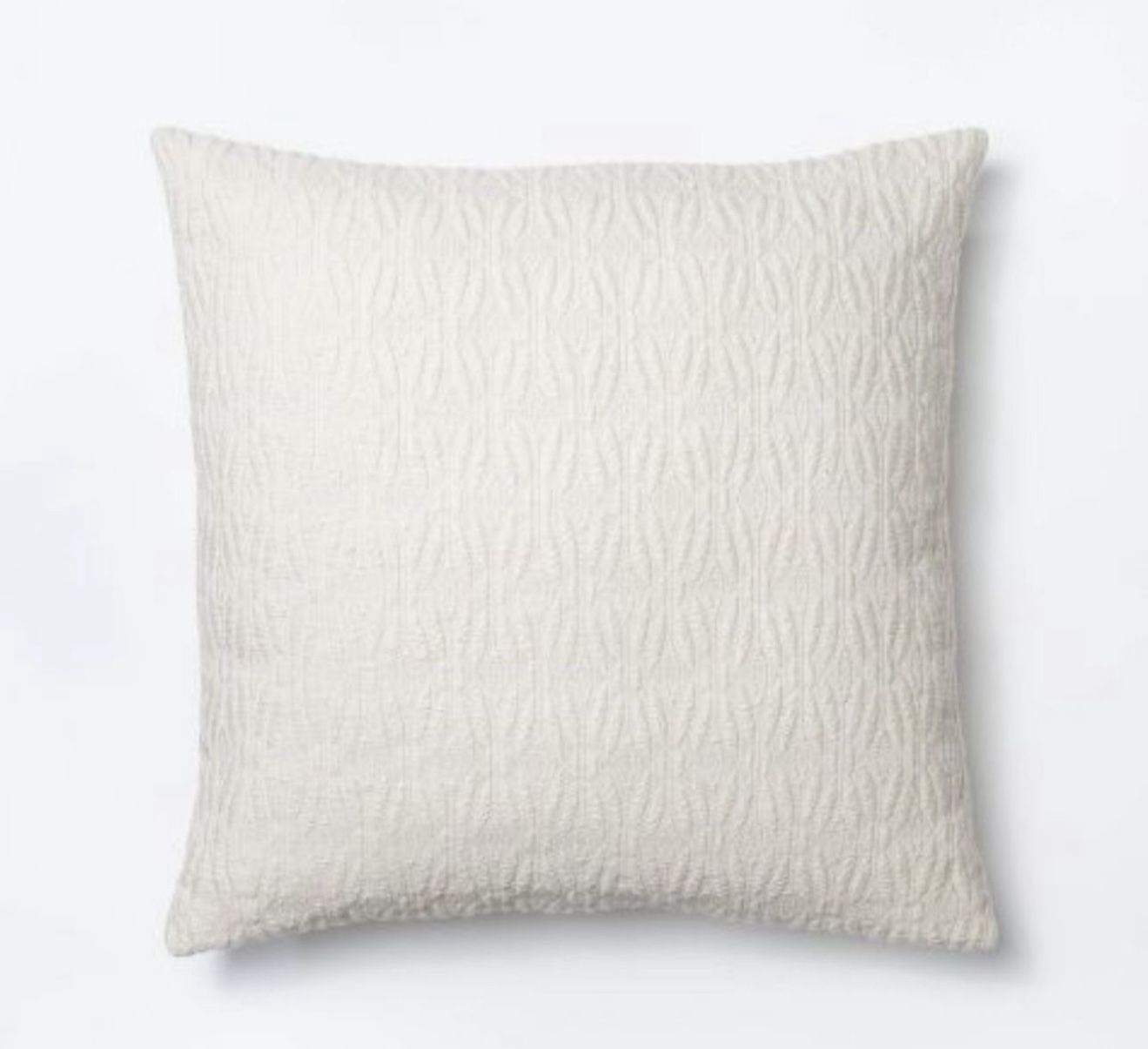 Woven Diamond Jacquard Throw Pillow Cream - Threshold™ designed with Studio McGee