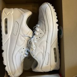 Used White Leather Air Max 90 