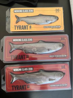 Working Class Zero Tyrant 8, Tyrant 10 Swimbait