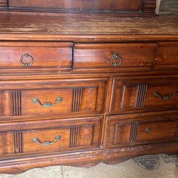 Long Dresser And Tall Chest Of Drawers