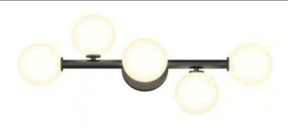 Artika Bloom 27 in. 5-Light Matte Black Modern Integrated LED Vanity Light Bar for Bathroom with Frosted Glass