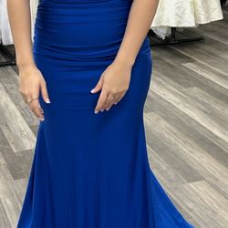 Royal blue prom dress only worn once in perfect condition