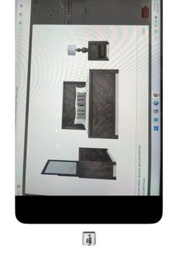 New Queen Sleeper Sofa Charcoal Grey Walnut Wood 3-Piece Set - Chicago, IL