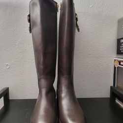 Coach Women's Easton Western Boots Size 7.5 Chestnut 
