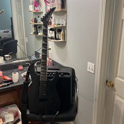 Jackson Electric Guitar And Fender Mustang LT25