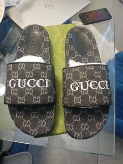 Gucci Monogram Slides Mens 44/10 us