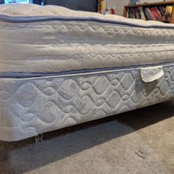 Queen Size Bed , Frame , And Box Spring