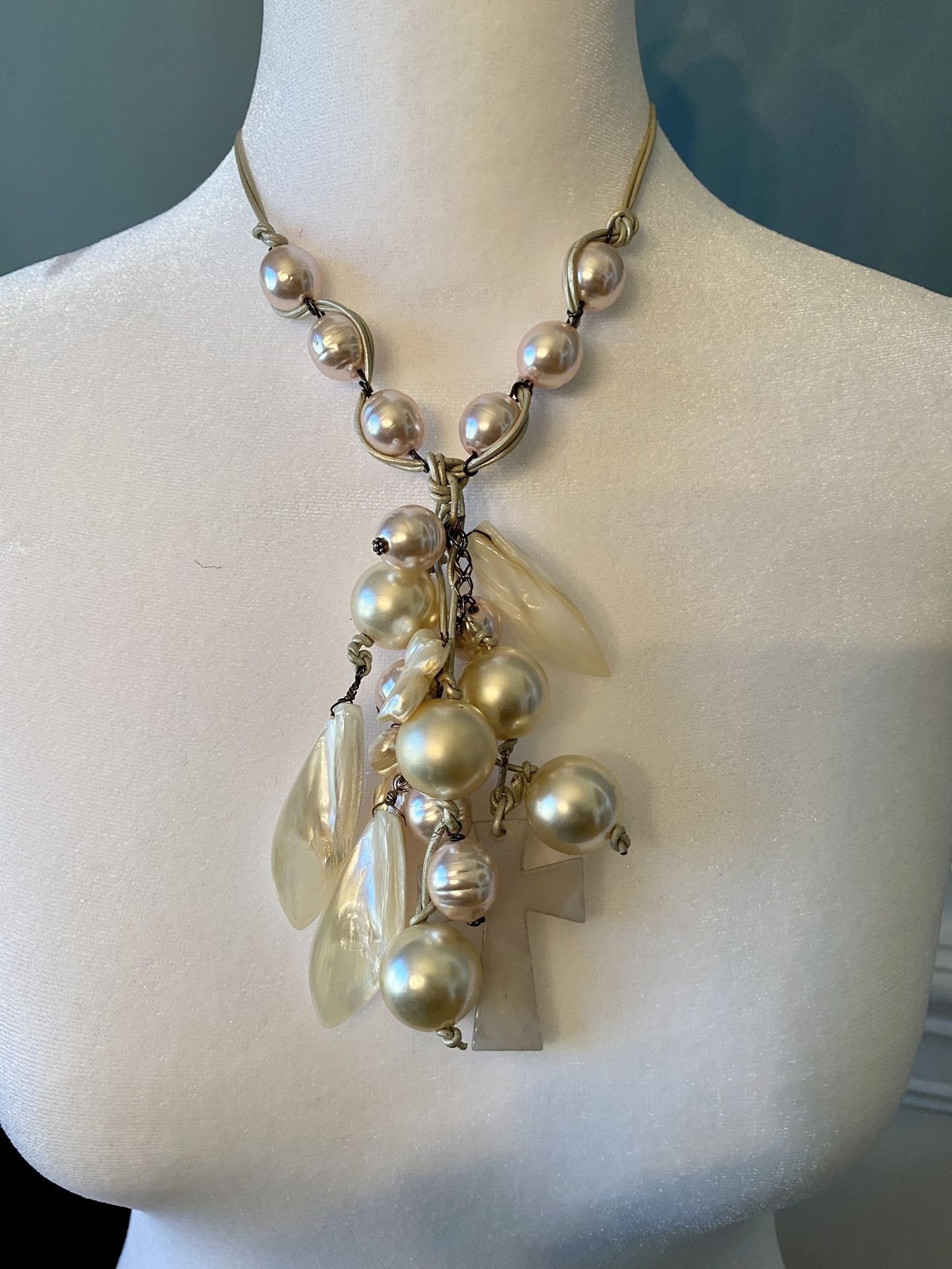 Pearls And More With Charms Fashion Necklace 