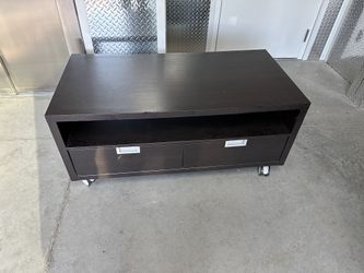 IKEA Tv / Coffee Table 2 Drawers One Shelf On Wheels 