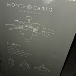 Monte Carlo Airlift ceiling fan model 8ATR44BSL. 
