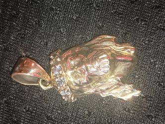 Gold  Jesus pendant