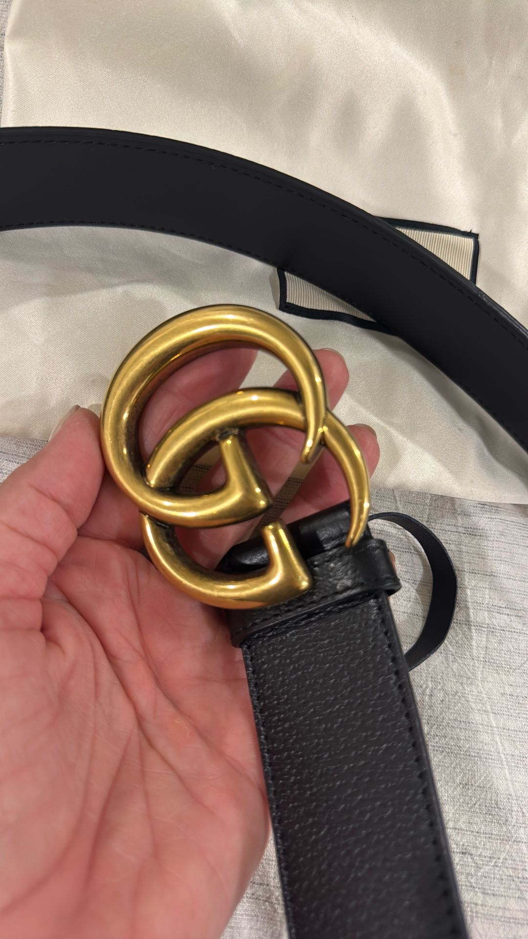GG Marmont wide belt size 95 Gucci GG Marmont Belt GG Coated Canvas and Leather Wide 95  main image 3