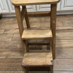 Stool step completely made of wood steps, go in and out perfect for little ones learning how to brush their teeth or helping you in the in the kitchen