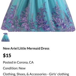 Little Mermaid Ariel Dress 