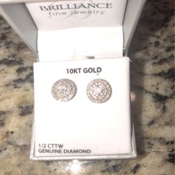 Diamond Earrings 10kt Gold